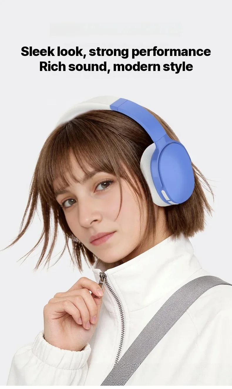 Fones de Ouvido Bluetooth Over-Ear com FM, Cartão TF, Modos EQ e Microfone