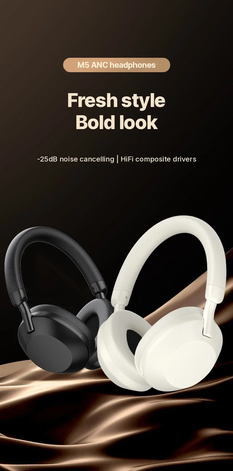 ANC bežične Bluetooth slušalice s aktivnim poništavanjem buke