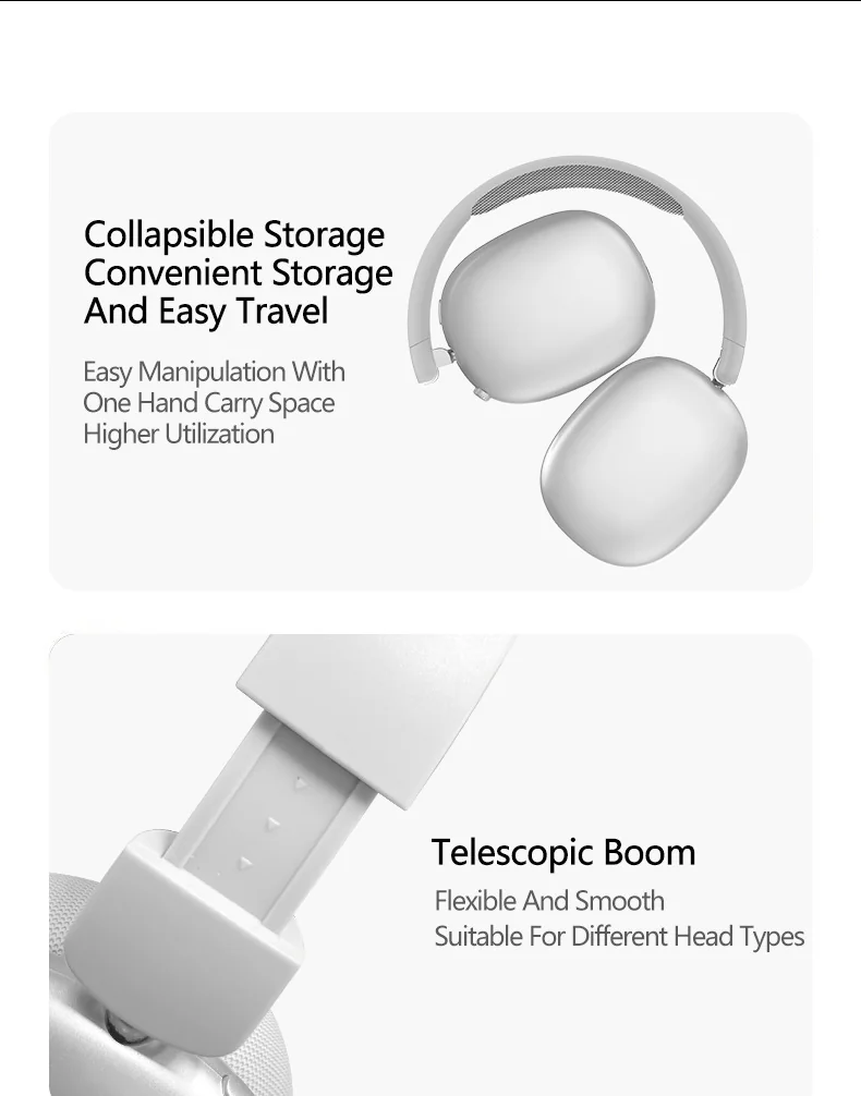 Active Noise Cancelling Wireless Bluetooth Headphones with Mic
