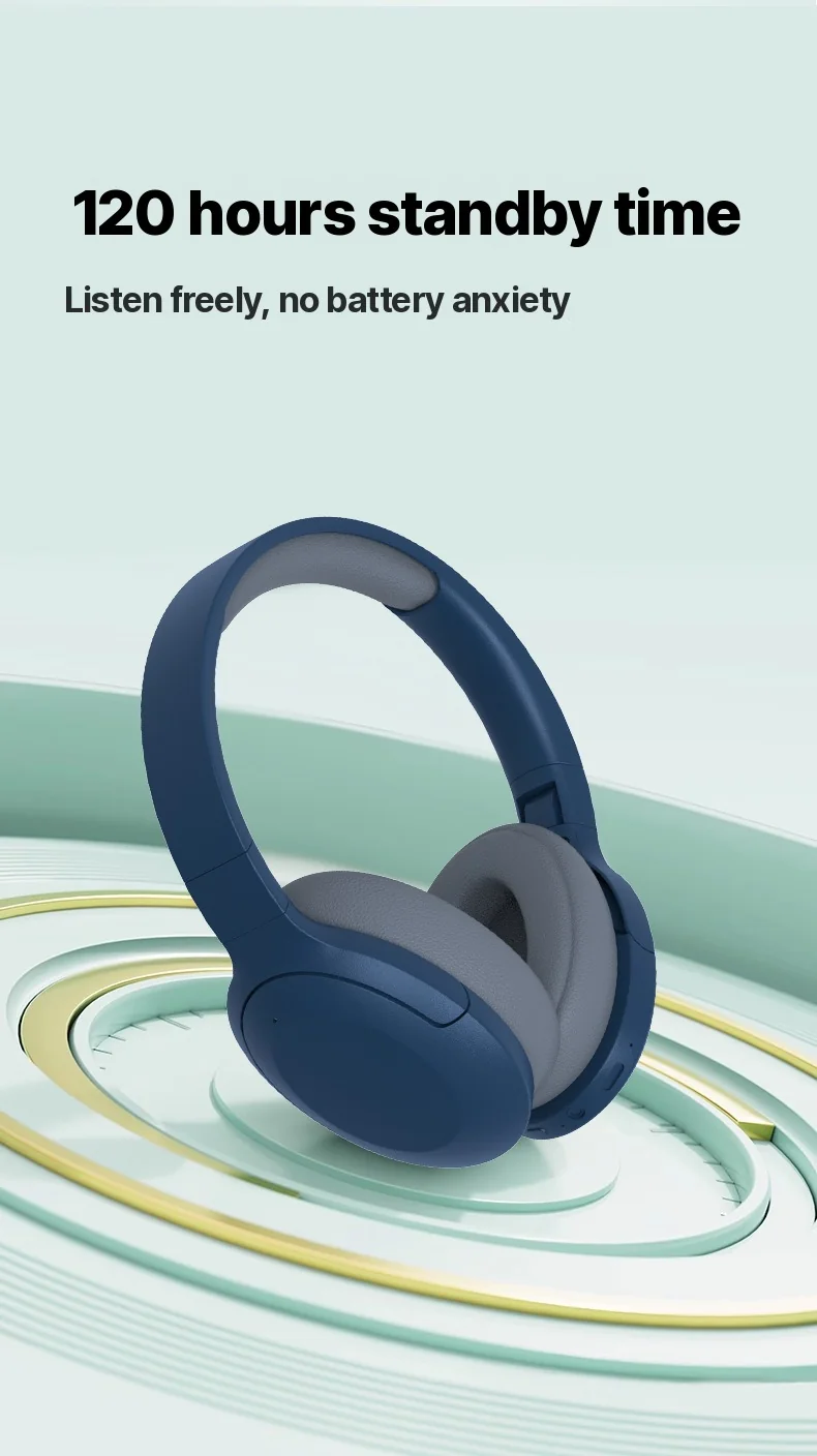 Kabellose Bluetooth Over-Ear-Kopfhörer mit FM-Radio und langer Akkulaufzeit