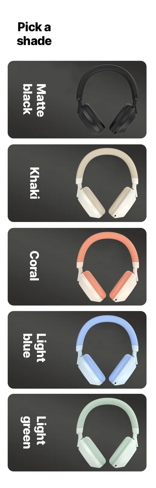 Fon Kepala Over-Ear Tanpa Wayar dengan Radio FM & Bluetooth 5.4