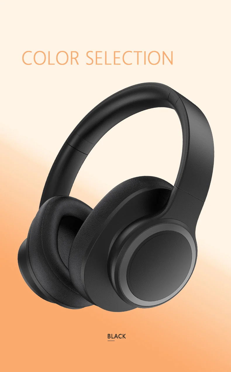 Over-Ear Bluetooth Headphones with Active Noise Cancelling and Mic