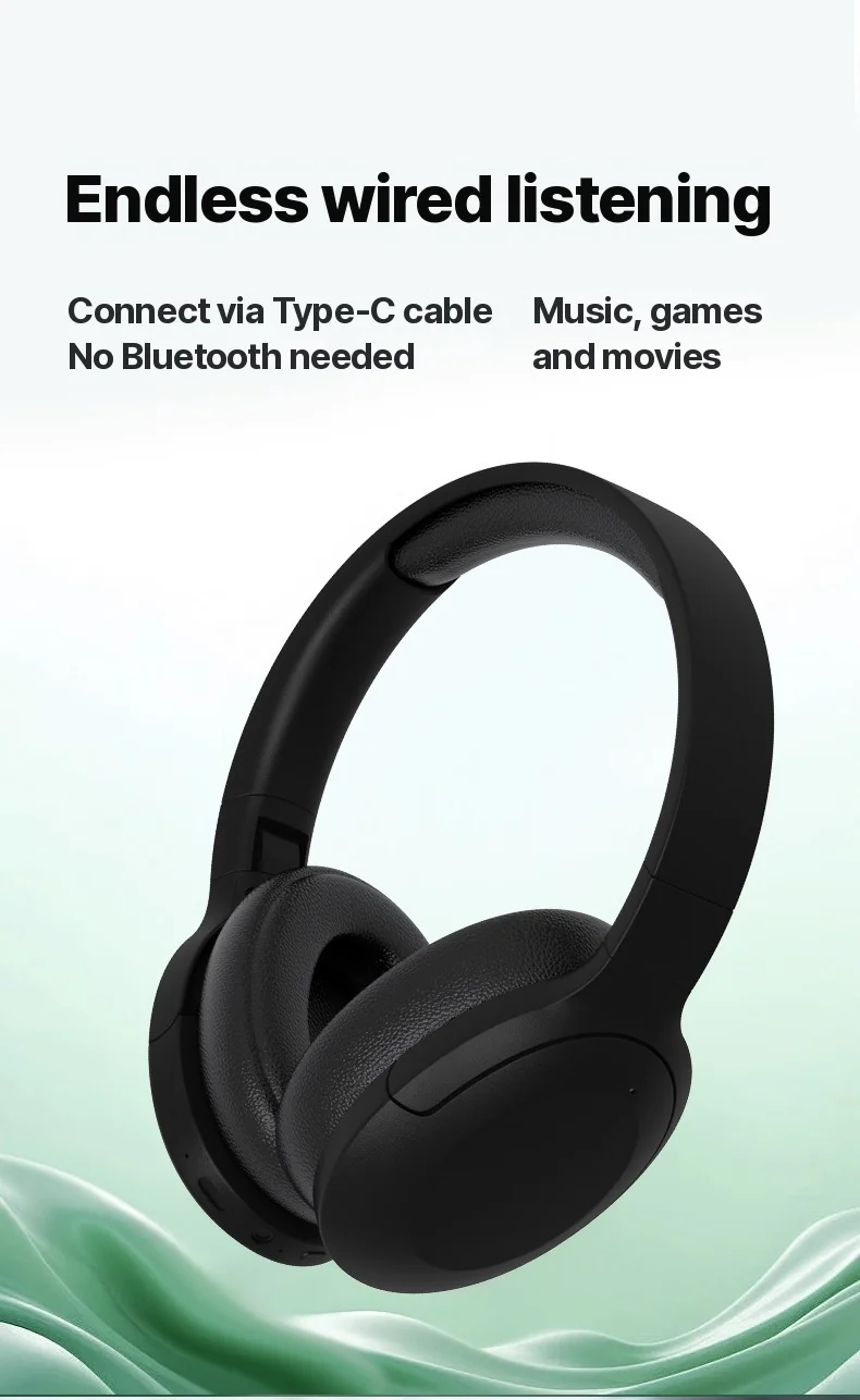 Kabellose Bluetooth Over-Ear-Kopfhörer mit FM-Radio und langer Akkulaufzeit