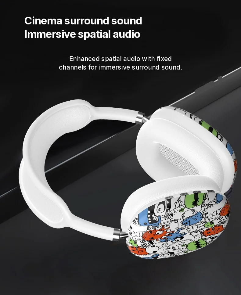 Auriculares Inalámbricos Graffiti con Radio FM y Ranura TF