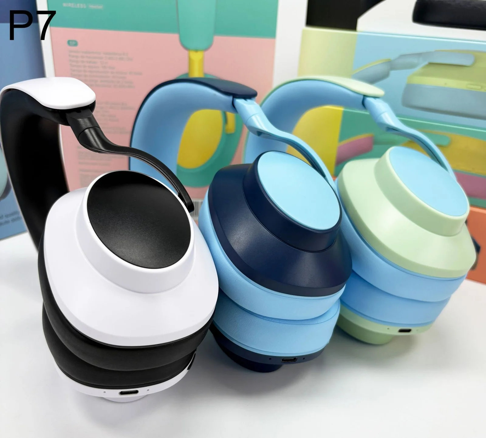 Trådlösa öronbågar med Bluetooth, mikrofon, FM-radio och Type-C