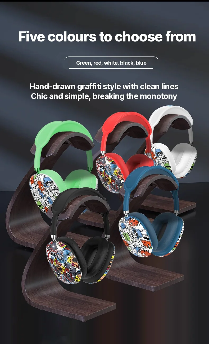 Auriculares Inalámbricos Graffiti con Radio FM y Ranura TF