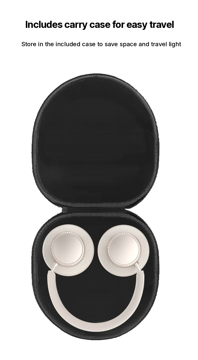 Active Noise Cancelling Wireless Bluetooth Headphones Over Ear with Mic