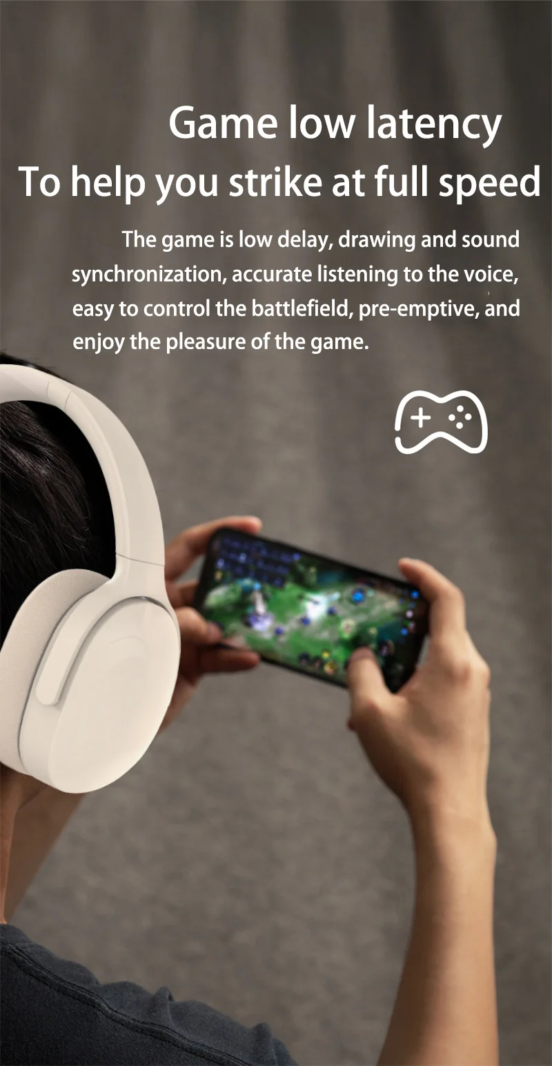 Wireless Over-Ear Headphones with Active Noise Cancelling and Long Battery Life