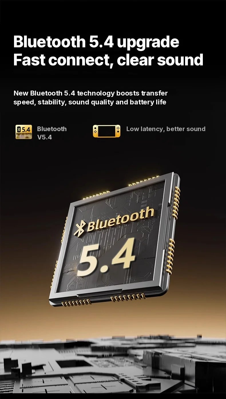 Fon Kepala Over-Ear Bluetooth Tanpa Wayar dengan Pengecasan Type-C dan Bunyi Stereo
