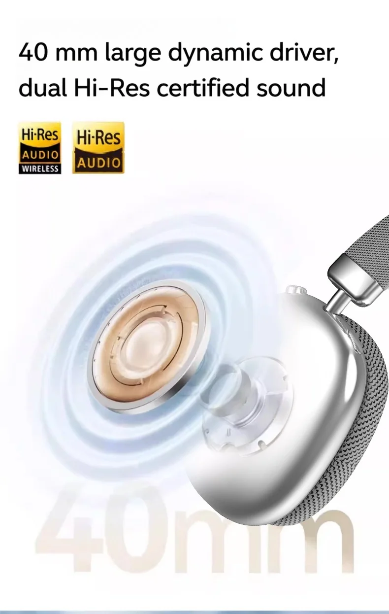 Over-Ear Wireless Bluetooth Headphones with FM Radio and TF Card Slot
