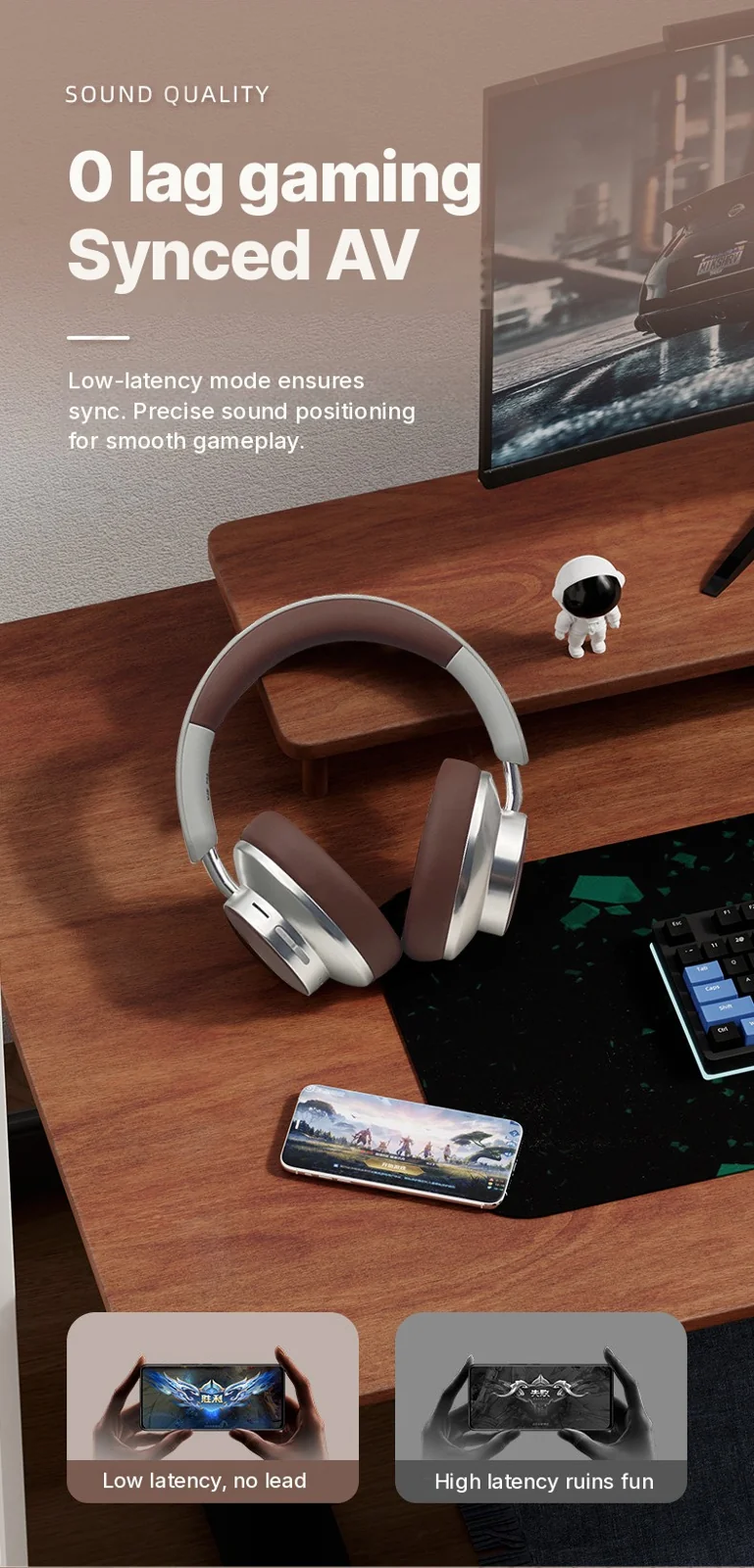 Fone de Ouvido Bluetooth Sem Fio Retro Over-Ear com Rádio FM e Slot para Cartão TF