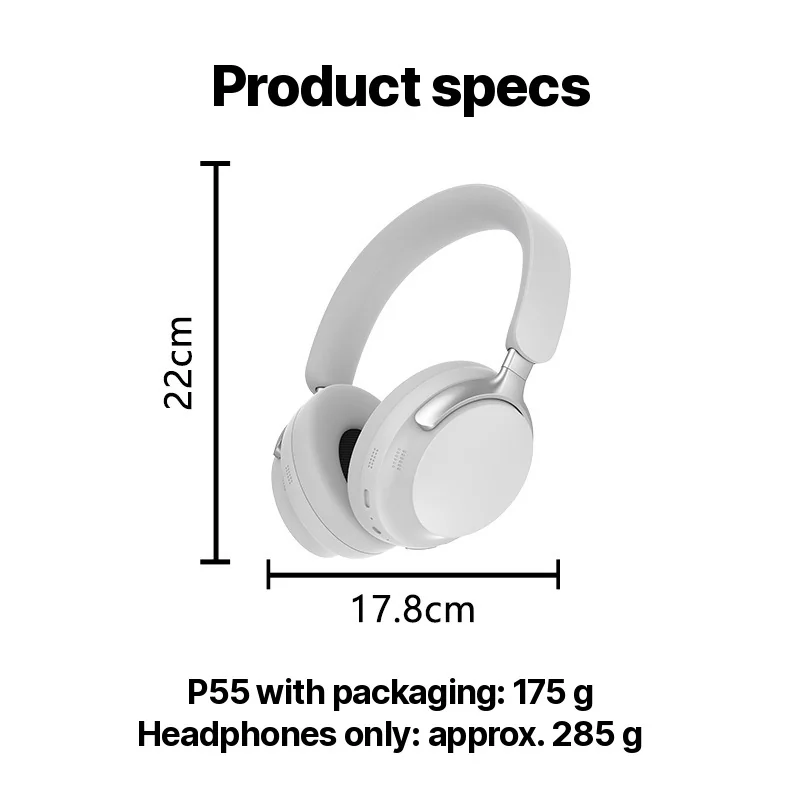 Wireless Over-Ear Bluetooth Headphones with 3D Stereo Sound and Long Battery