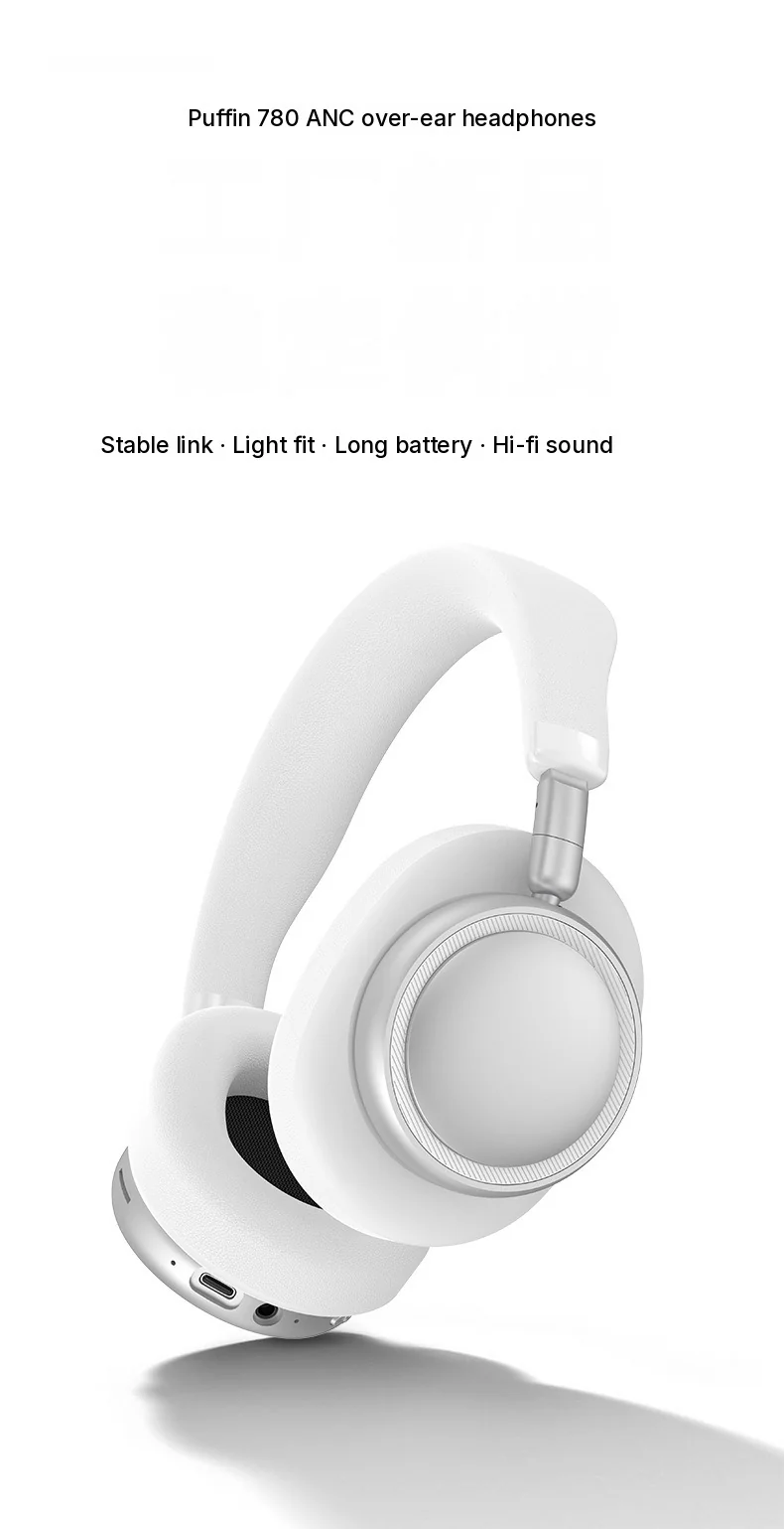 Wireless Over-Ear Headphones with ANC, Foldable Design, 30H Battery