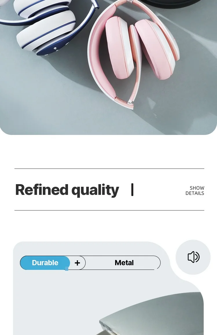 Over-ear draadloze Bluetooth-hoofdtelefoon met lange batterijduur