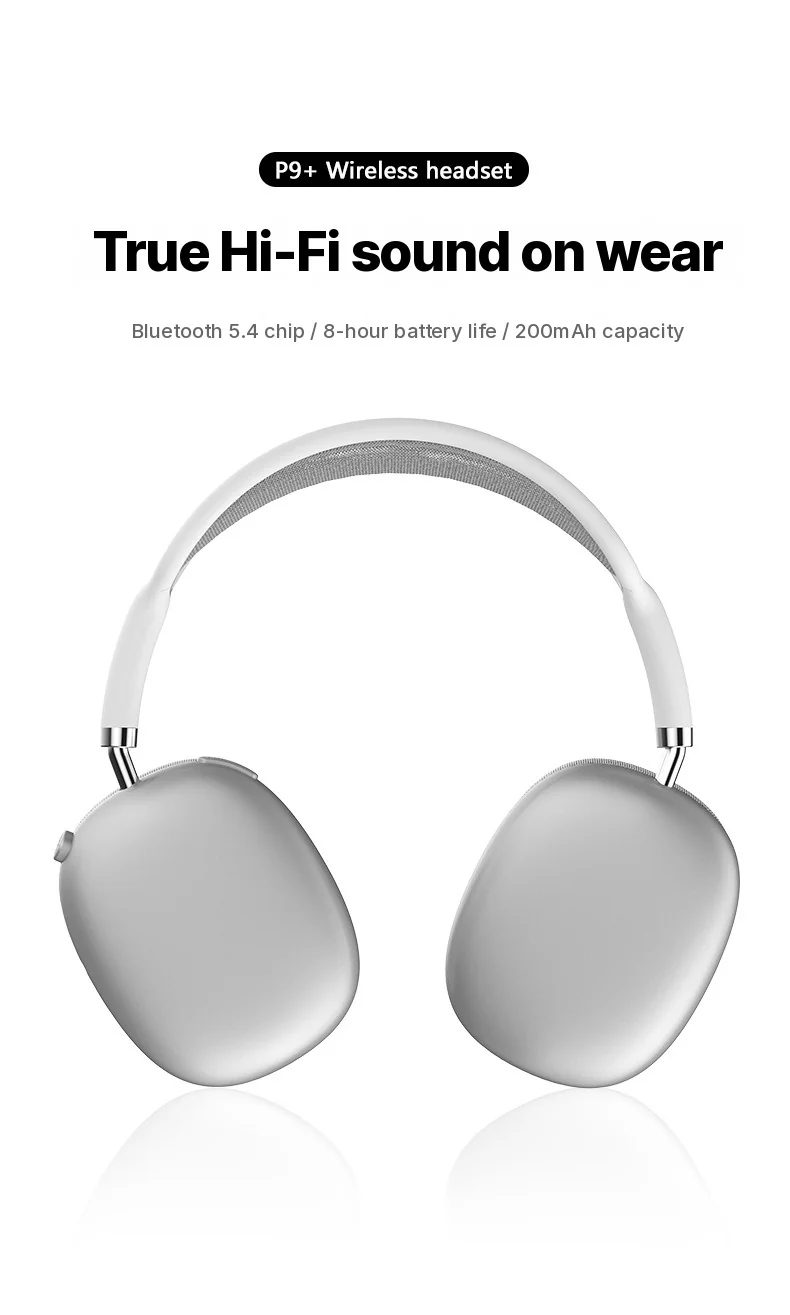 Wireless Bluetooth Headphones with FM Radio and TF Card Slot