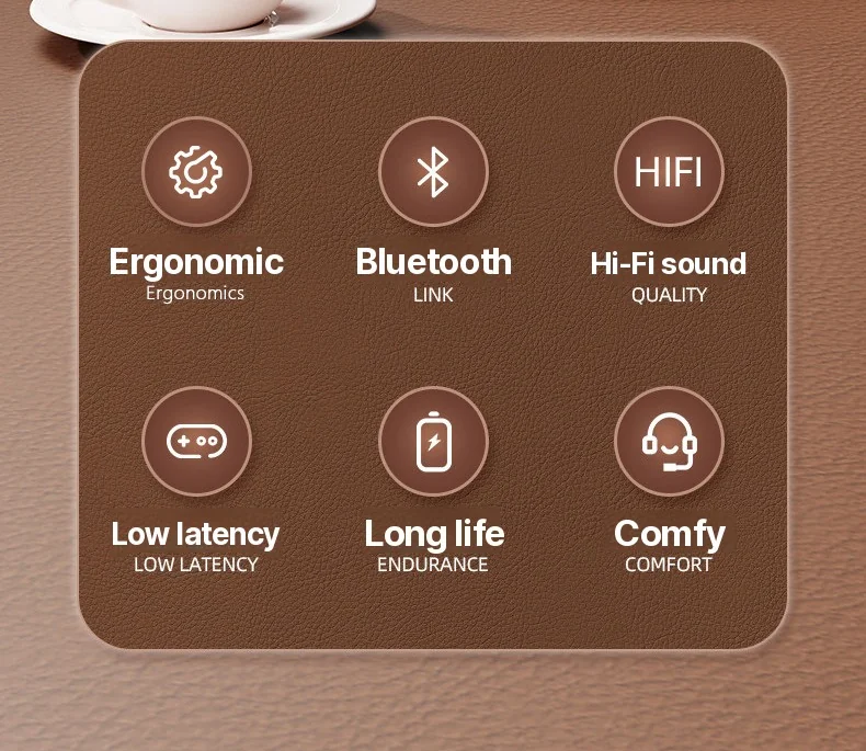 Retro Over-Ear Wireless Bluetooth Headphones with FM Radio and TF Card Slot