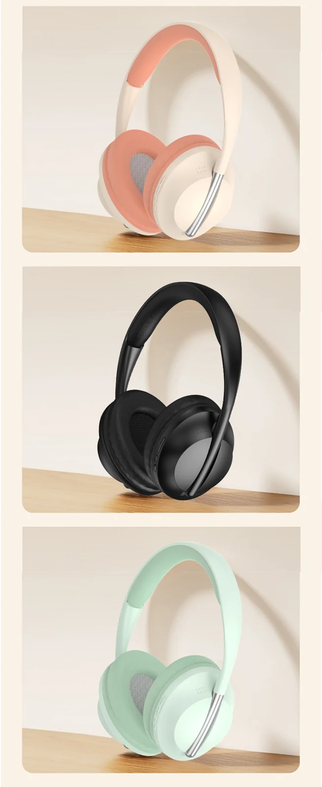 Over-ear draadloze hoofdtelefoon met TF-kaartsleuf en AUX-ingang