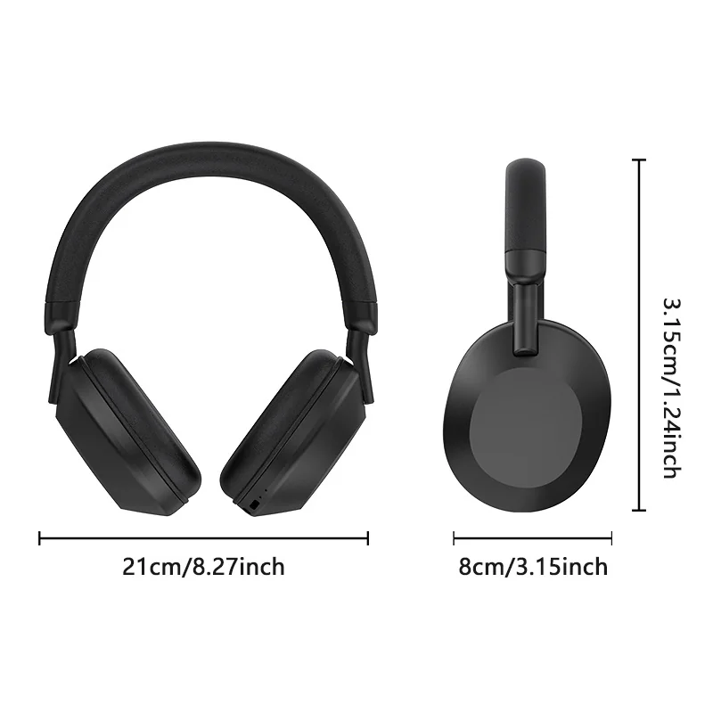 Fon Kepala Over-Ear Tanpa Wayar dengan Radio FM & Bluetooth 5.4