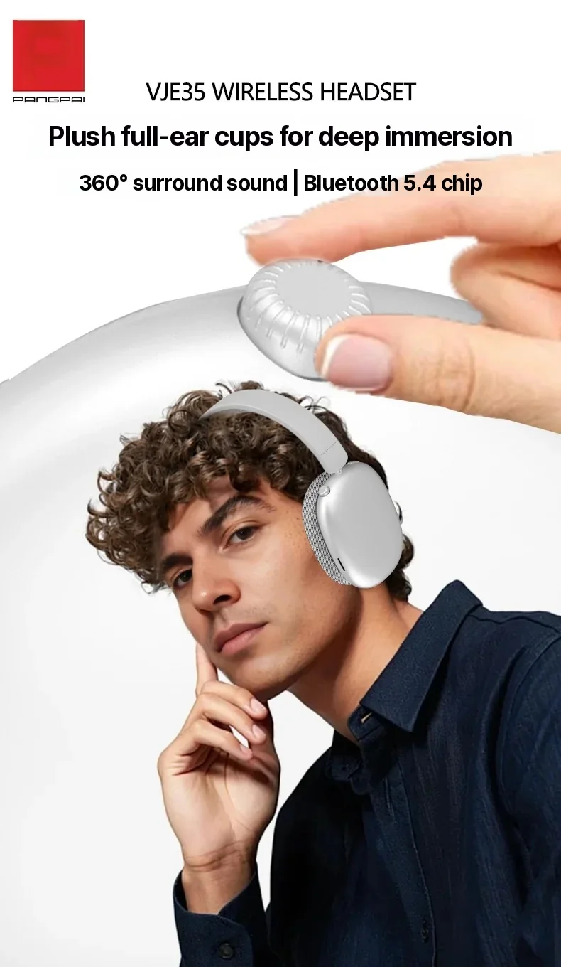 Wireless Bluetooth Over-Ear Headphones with Long Battery Life