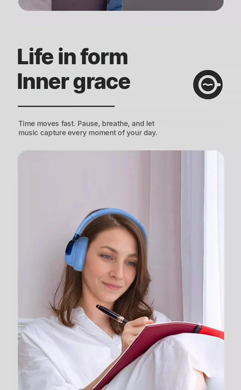 Over-Ear Wireless Headphones with Active Noise Cancelling and 35h Battery