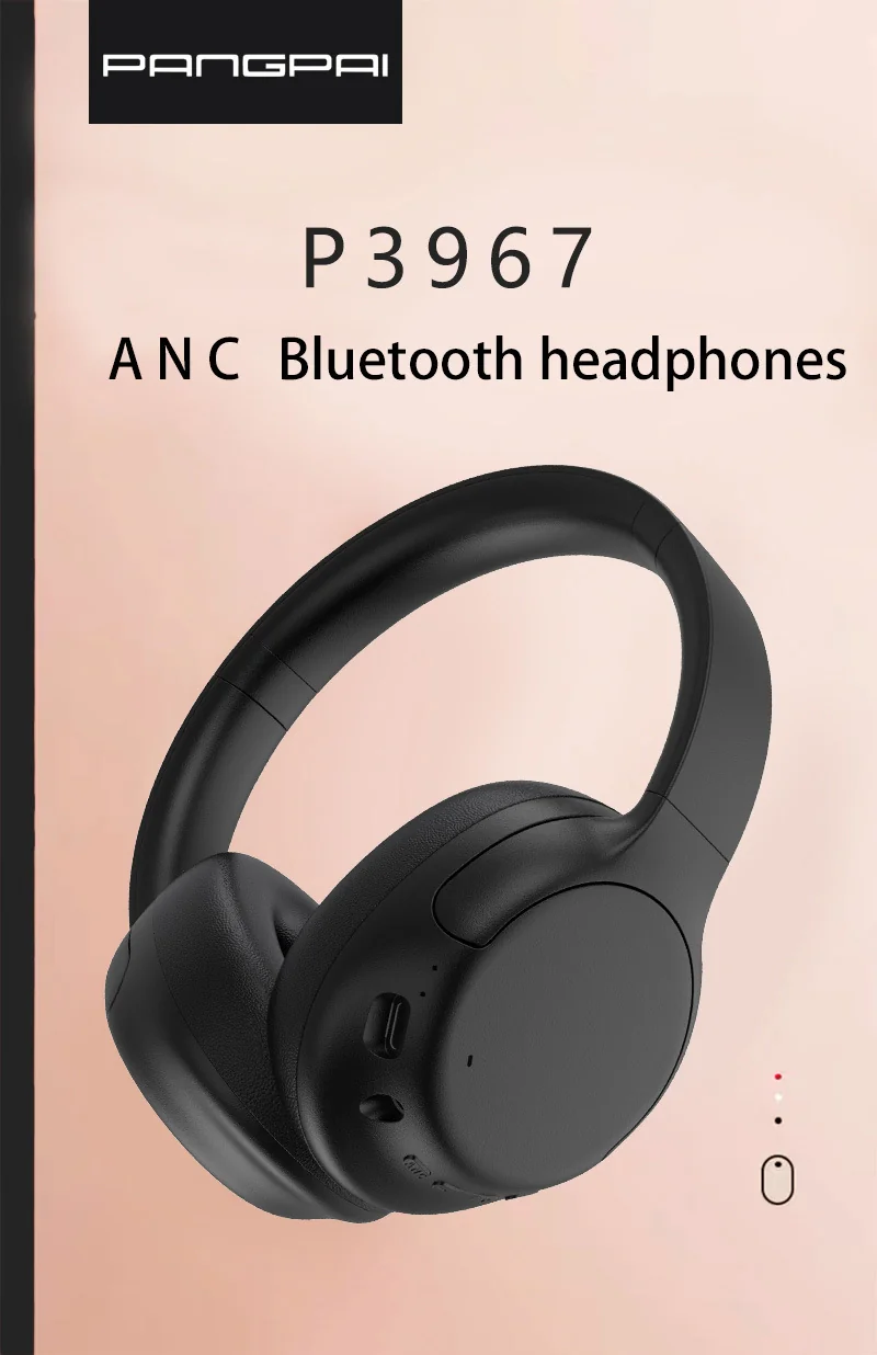 Casque Bluetooth sans fil supra-auriculaire avec réduction active du bruit