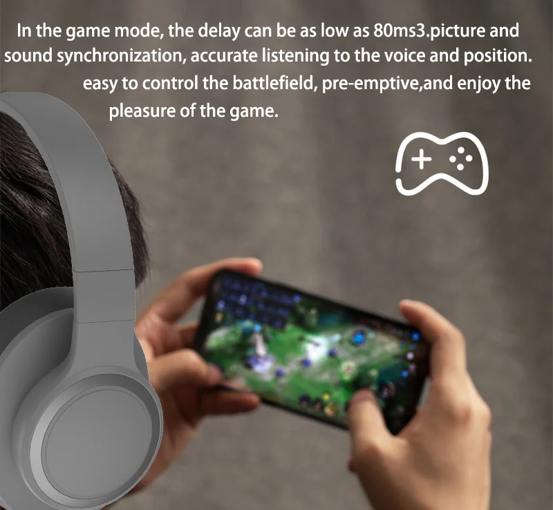 Wireless Bluetooth Over-Ear Headphones with FM Radio and TF Card Slot