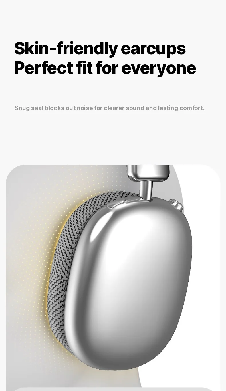 Over-Ear Bluetooth-hovedtelefoner med drejeknap, FM-radio og lang batterilevetid