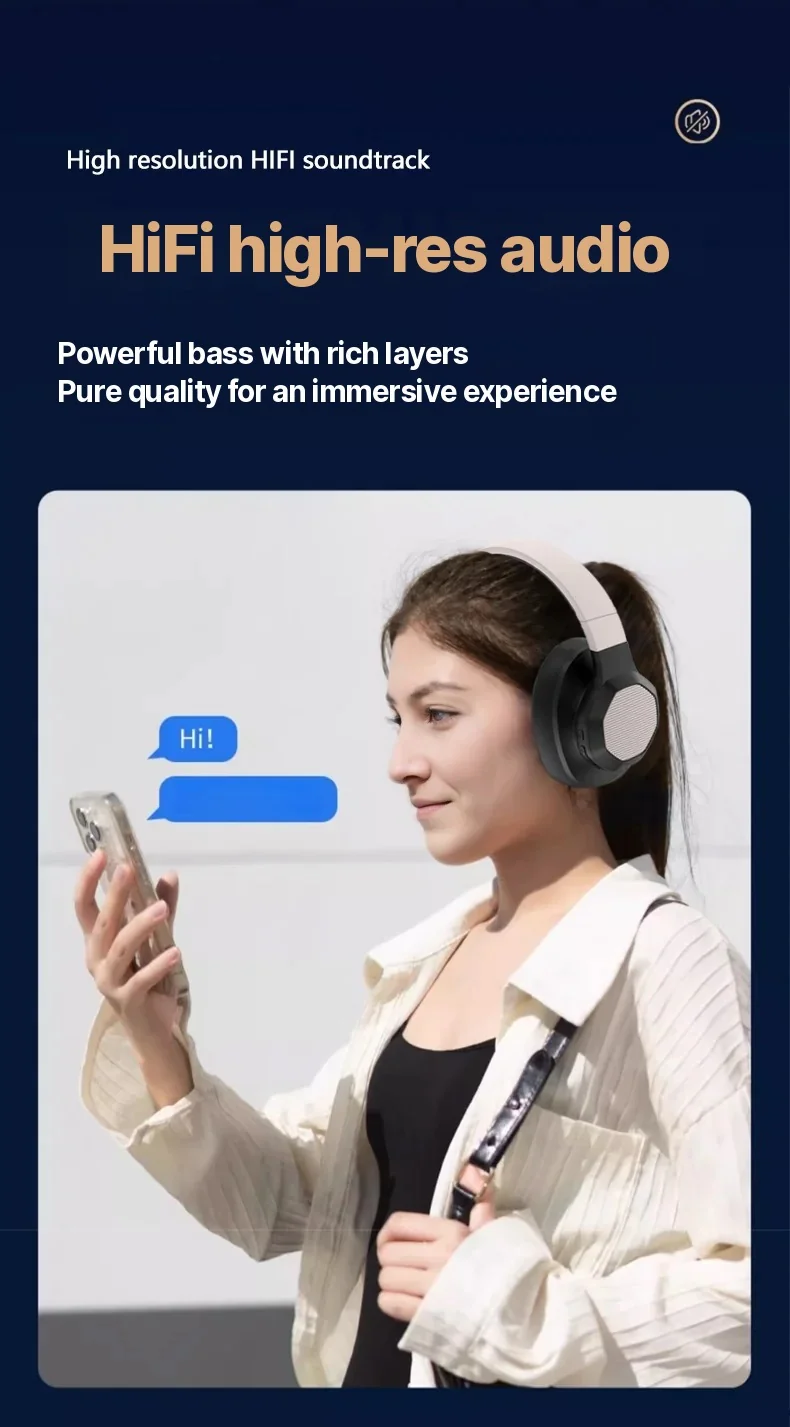 Over-Ear Bluetooth Headphones with FM Radio and TF Card Slot