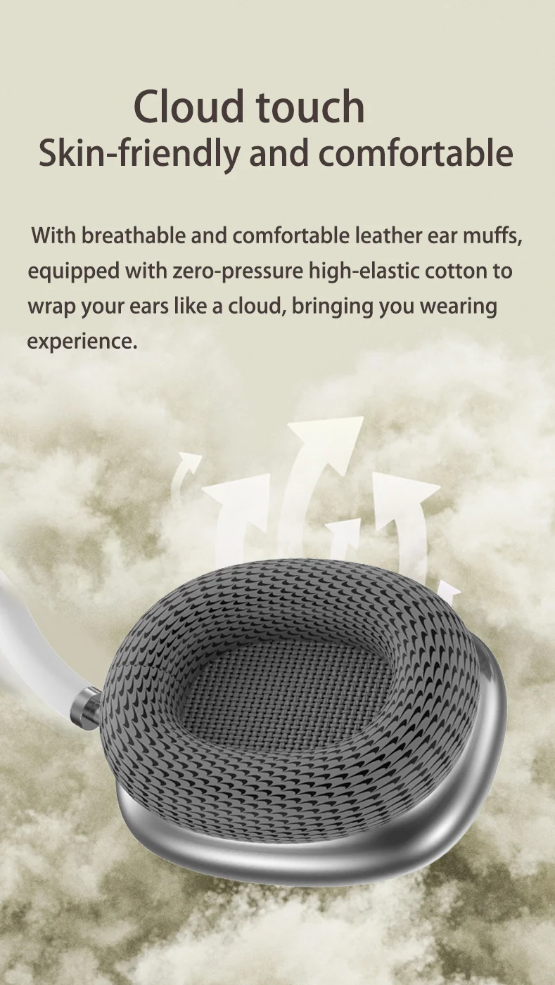Wireless Bluetooth Over-Ear Headphones with FM Radio and TF Card Slot