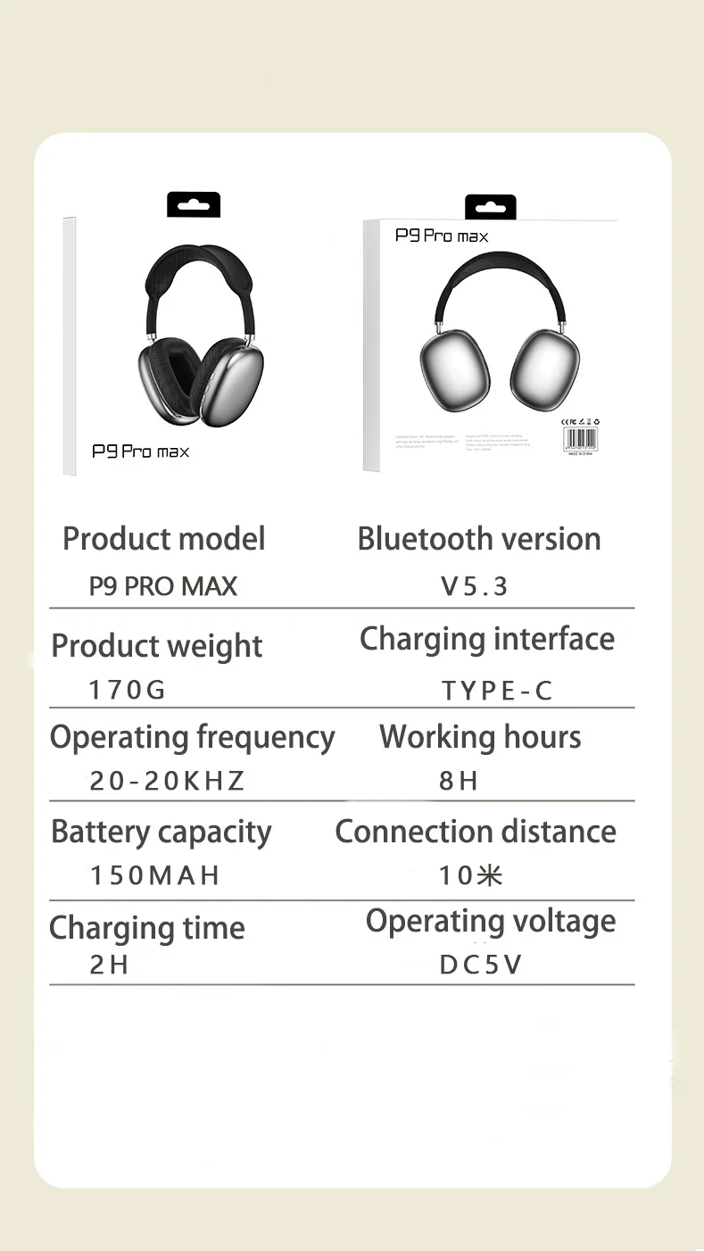 Бездротові Bluetooth-навушники з FM-радіо та слотом для TF-карти