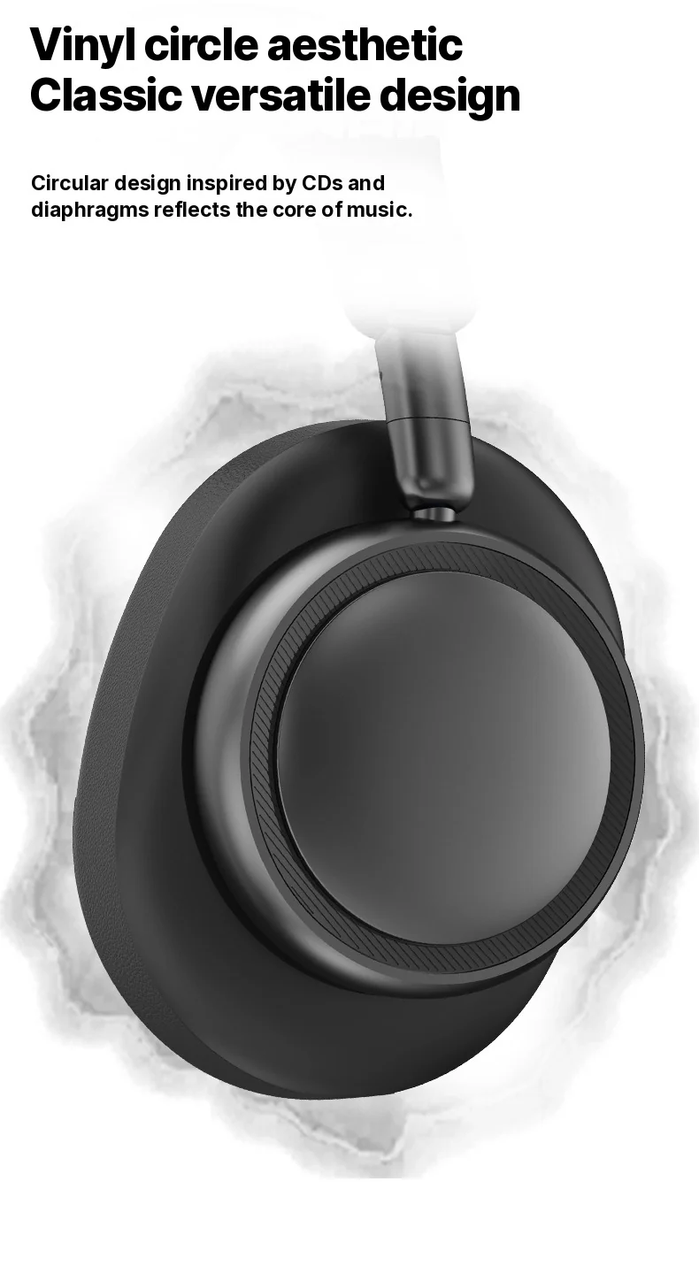 Wireless Over-Ear Headphones with ANC, Foldable Design, 30H Battery