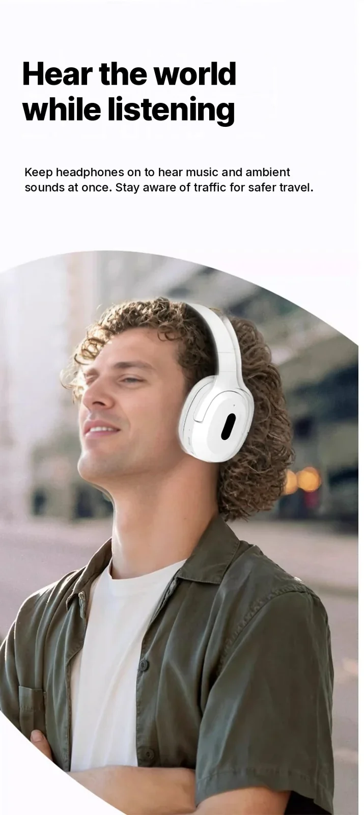 Casque Bluetooth sans fil supra-auriculaire Type-C musique stéréo