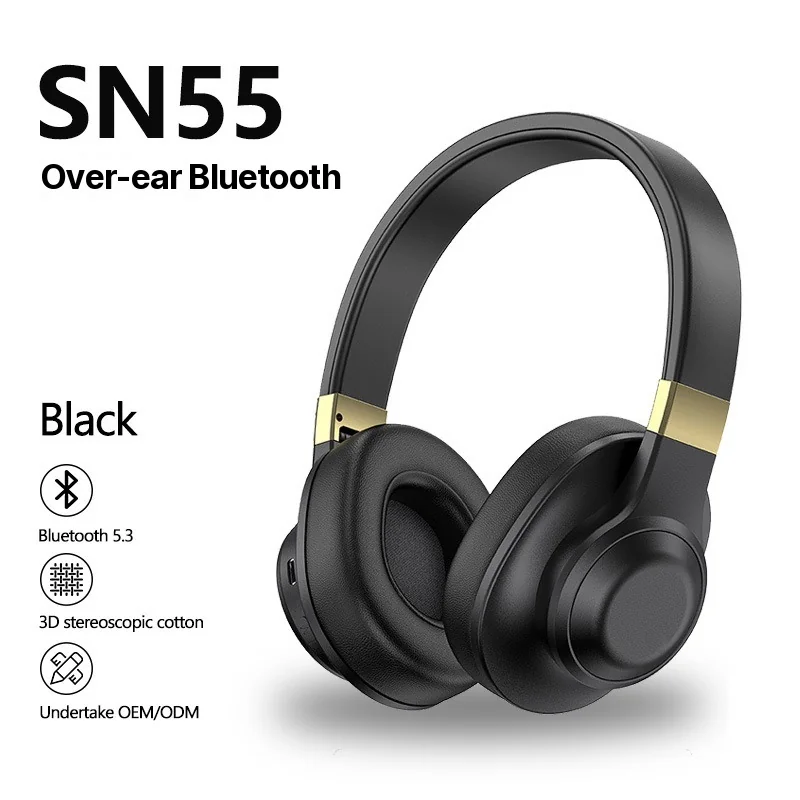 Cuffie Wireless Bluetooth Over-Ear con Bassi Profondi e Lunga Autonomia