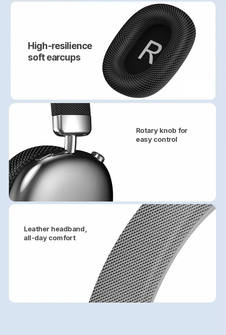 Over-Ear Wireless Bluetooth Headphones with FM Radio and TF Card Slot