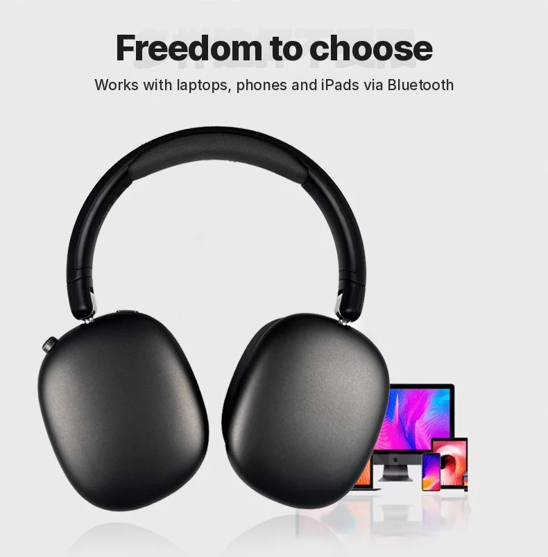 Over-Ear Wireless Bluetooth Headphones with FM Radio and TF Card Slot