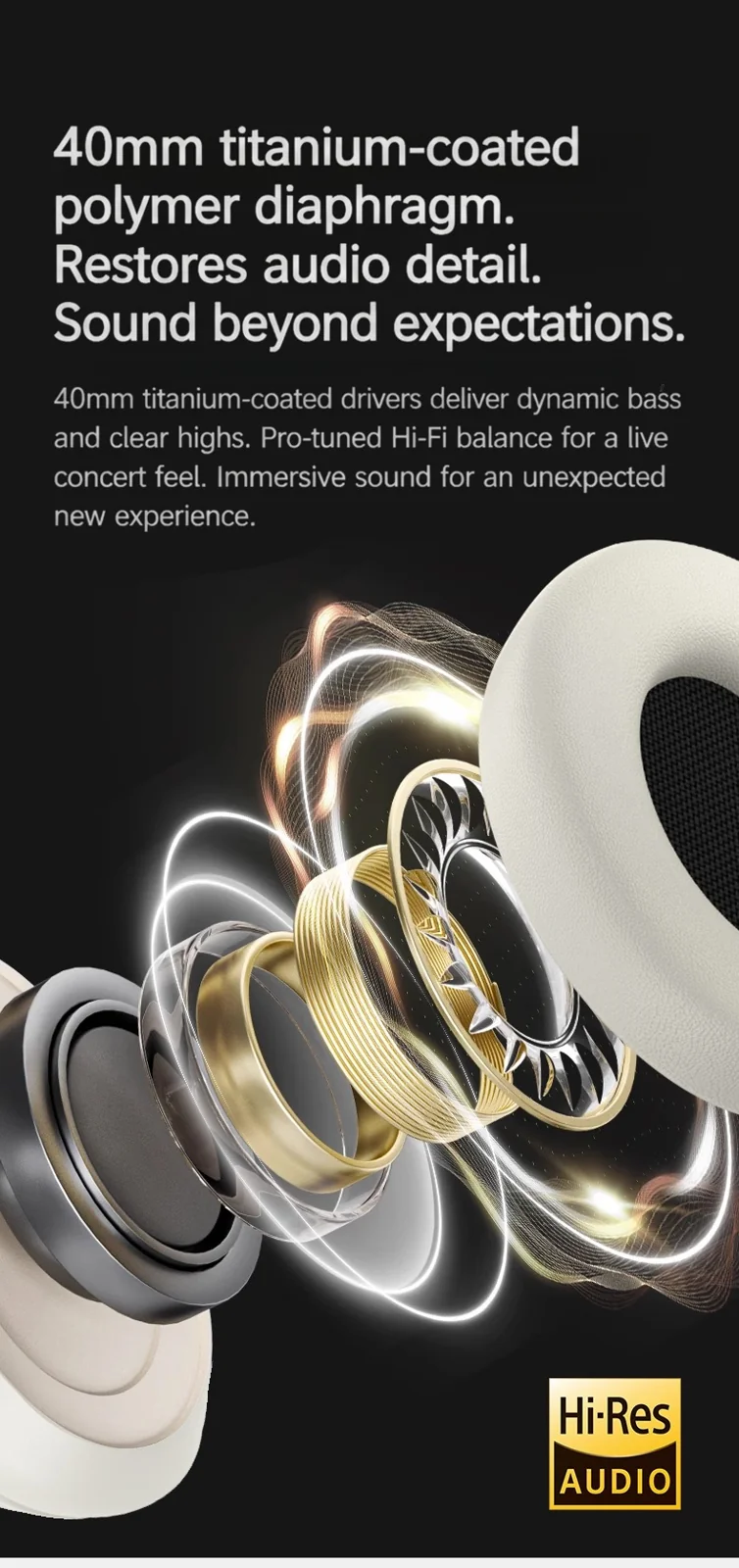 Over-Ear Wireless Bluetooth Headphones with Active Noise Cancelling
