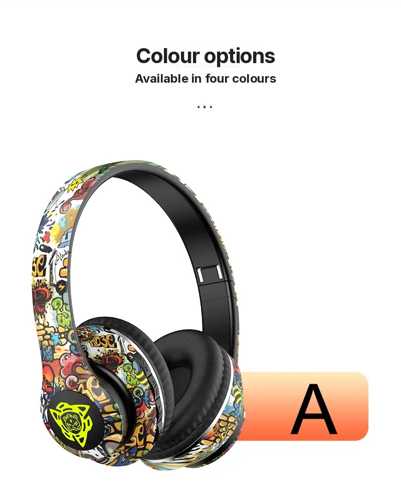 Fone de Ouvido Bluetooth Dobrável Over-Ear com Design Grafite