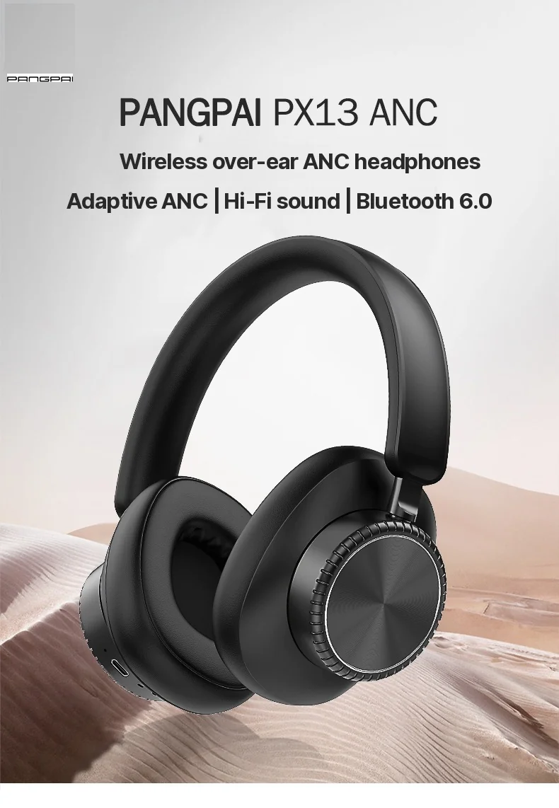 Cuffie Wireless Over-Ear con Cancellazione Attiva del Rumore e Batteria da 35H