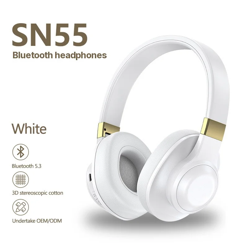 Cuffie Wireless Bluetooth Over-Ear con Bassi Profondi e Lunga Autonomia