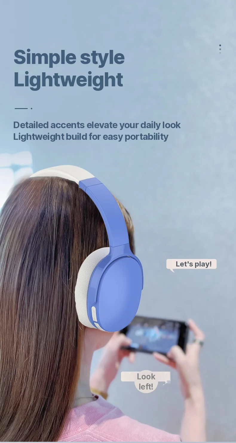 Wireless Over-Ear Bluetooth Headphones with Long Battery Life