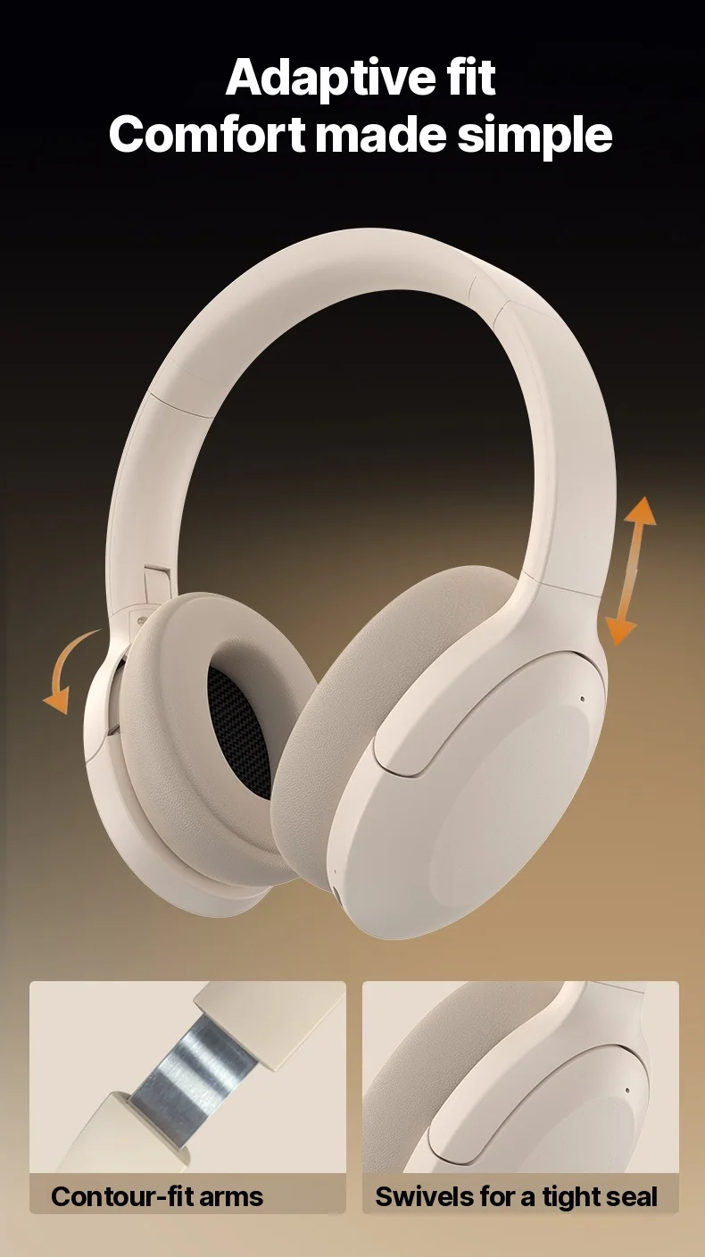 Active Noise Cancelling Over-Ear Bluetooth Headphones Wireless Stereo