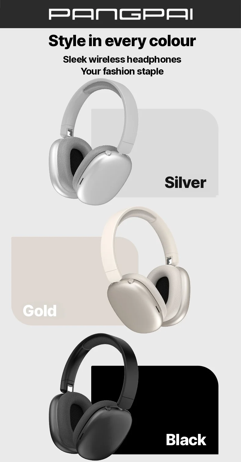 Over-Ear Wireless Bluetooth Headphones with FM Radio and TF Card Slot