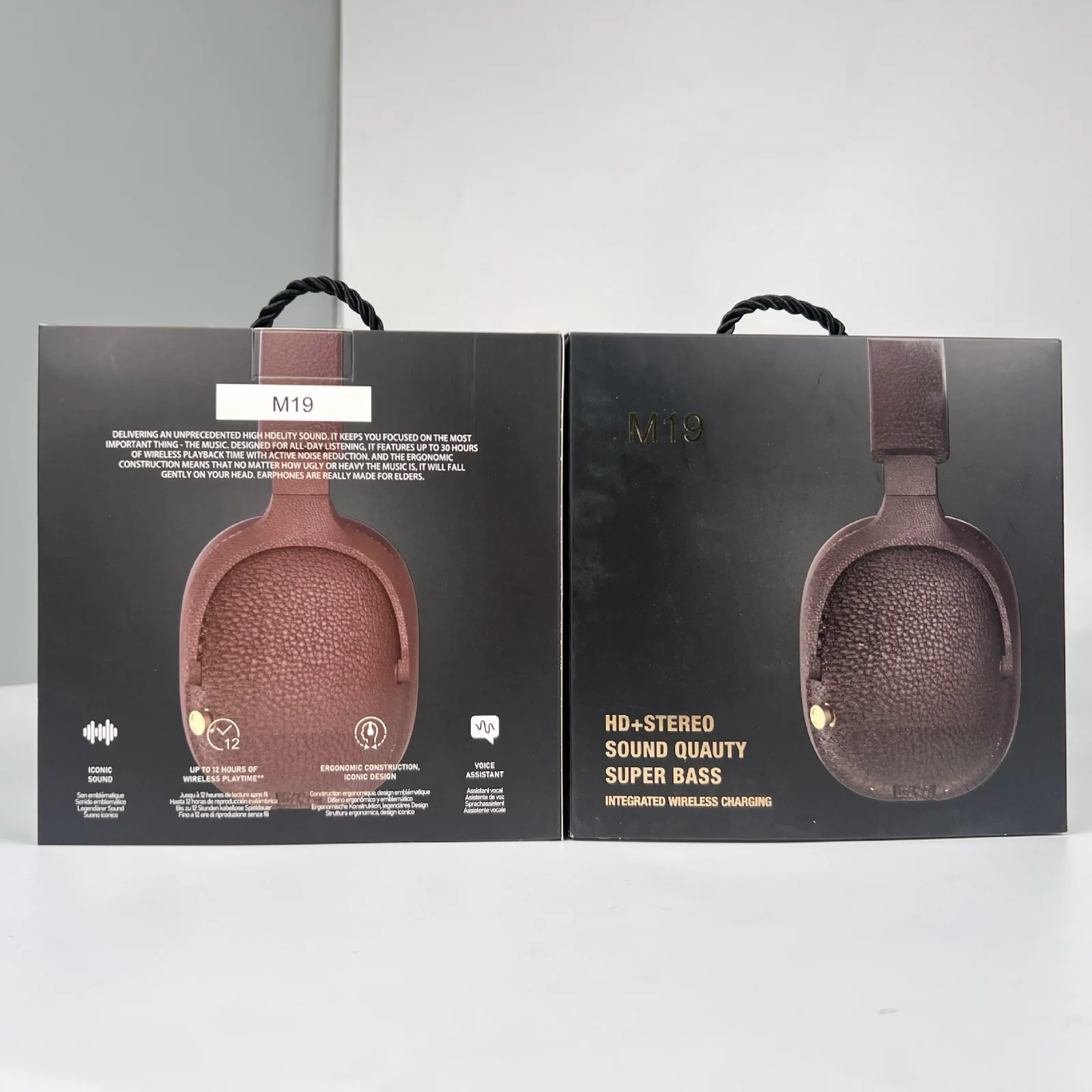 Retro Over-Ear Bluetooth Headphones Wireless Stereo Headset with Mic