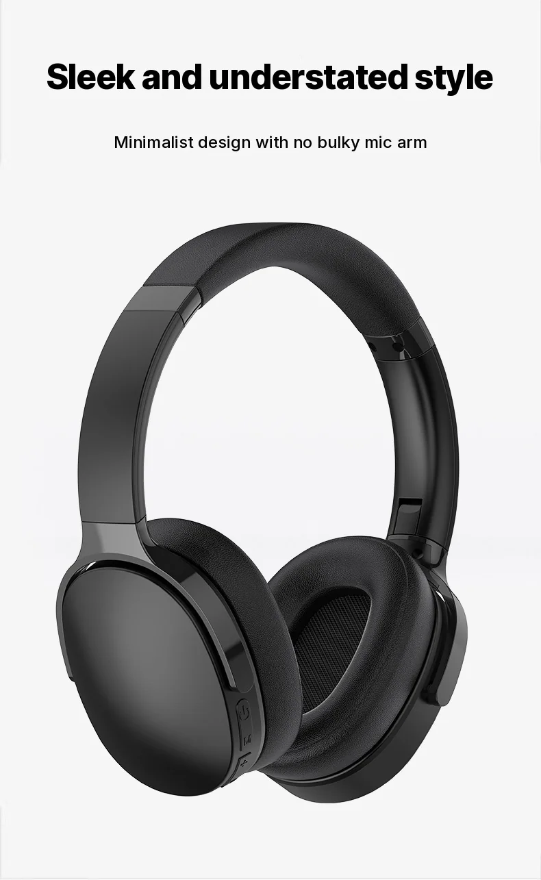 Fones de Ouvido Bluetooth Sem Fio Over-Ear com Três Modos EQ e Microfone
