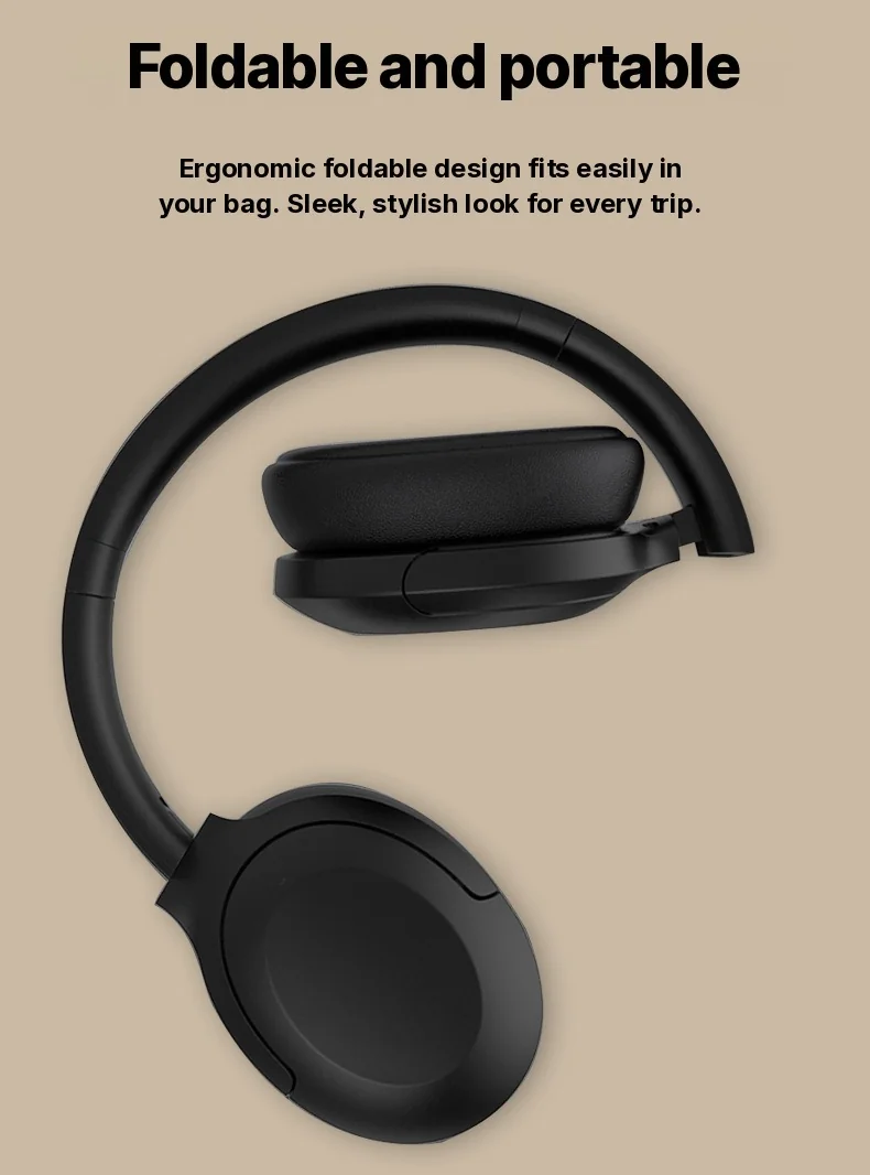 Active Noise Cancelling Over-Ear Bluetooth Headphones Wireless Stereo