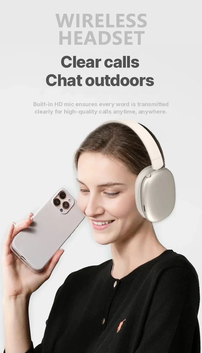 Wireless Bluetooth Over-Ear Headphones with Long Battery Life