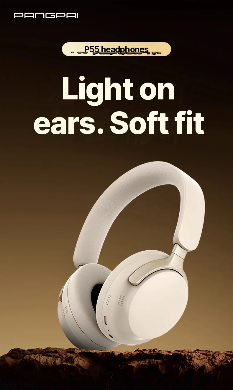 Fon Kepala Over-Ear Bluetooth Tanpa Wayar dengan Pengecasan Type-C dan Bunyi Stereo
