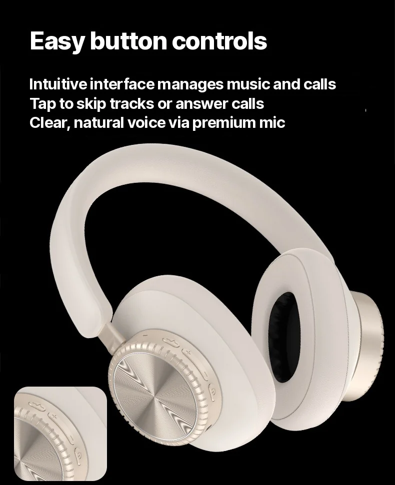 Cuffie Wireless Over-Ear con Cancellazione Attiva del Rumore e Batteria da 35H