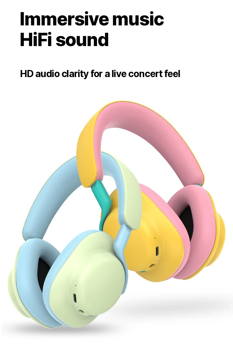 Over-Ear Wireless Bluetooth Headphones with FM Radio and AUX