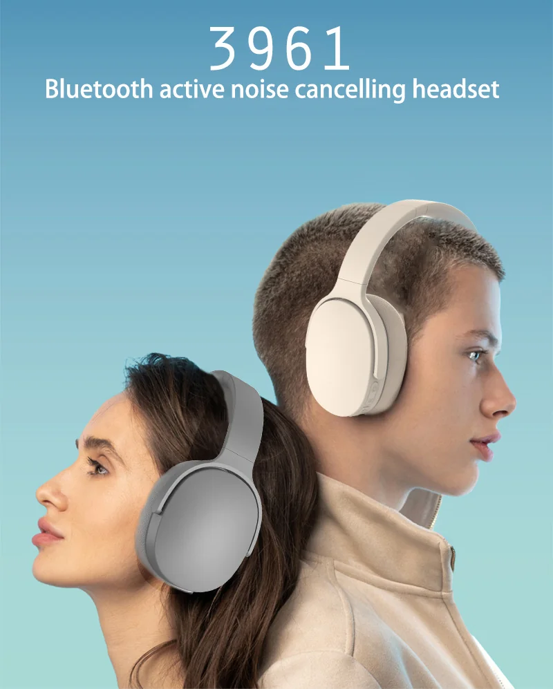 Wireless Over-Ear Headphones with Active Noise Cancelling and Long Battery Life